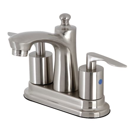 Kingston Brass FB7628SVL 4-Inch Centerset Bathroom Faucet with Retail Pop-Up, Brushed Nickel FB7628SVL